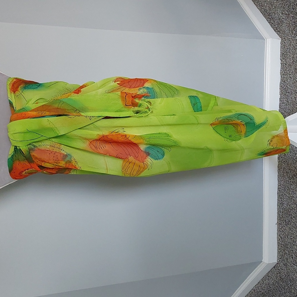 Tropical print wrap